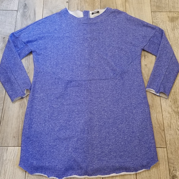Zeagoo Dresses & Skirts - Blue Cotton sweatshirt plus size dress/tunic 2XL